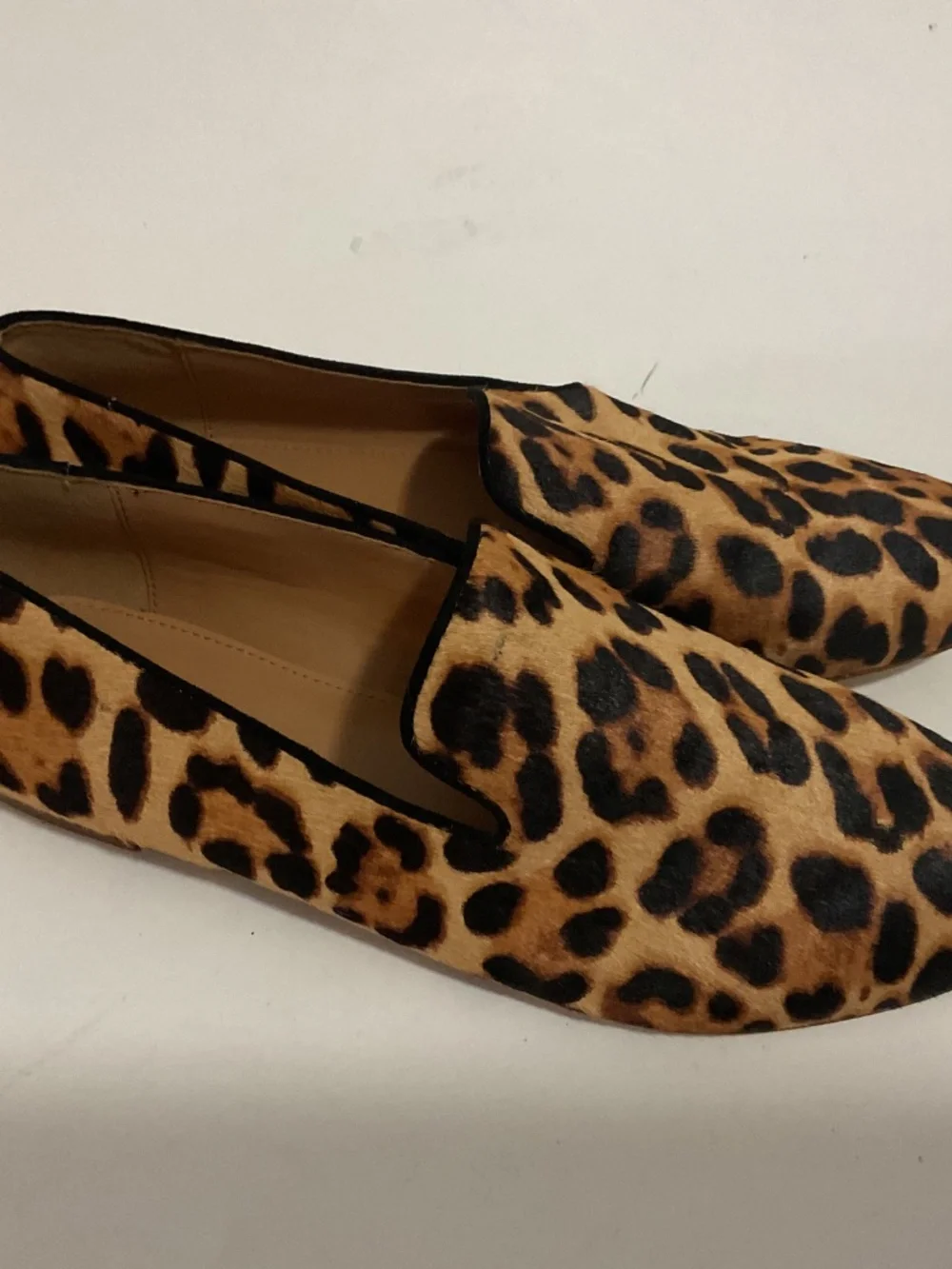 J. Crew NWOT Leopard Print Calf Hair Loafers, Size 7.5 - Picture 3 of 6